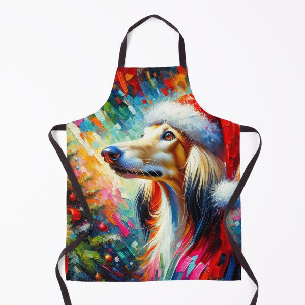 Item preview, Saluki with Santa Hat designed and sold by MyCozyCorner24.