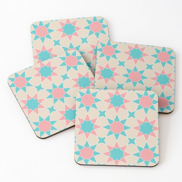 Item preview, Coral Stars:  Islamic Geometric Pattern designed and sold by Kiwi Art.