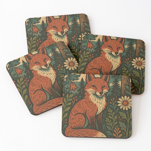 Item preview, Fox Linoprint Forestcore. Funny Fox Cottagecore Gifts designed and sold by ahmed2751989.