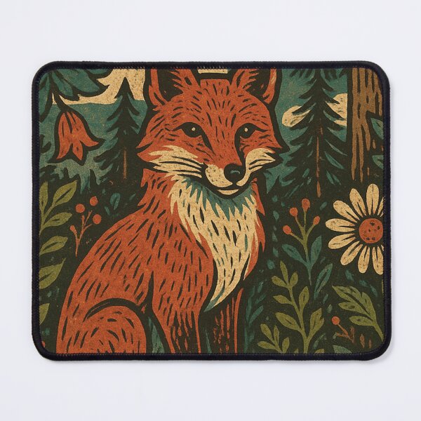 Item preview, Fox Linoprint Forestcore. Funny Fox Cottagecore Gifts designed and sold by ahmed2751989.
