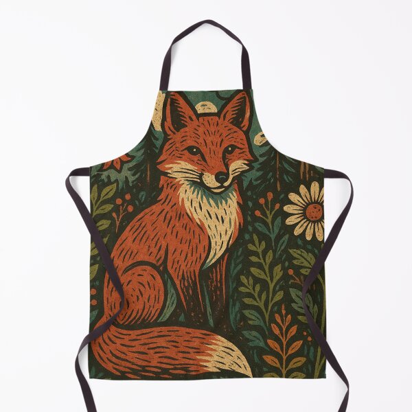 Item preview, Fox Linoprint Forestcore. Funny Fox Cottagecore Gifts designed and sold by ahmed2751989.