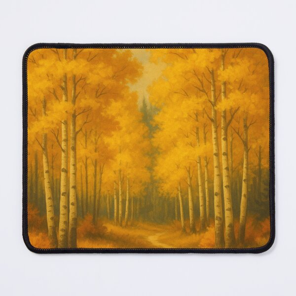 Item preview, Golden Path – Autumn Aspen Forest Landscape Painting designed and sold by Trail Echo Prints.