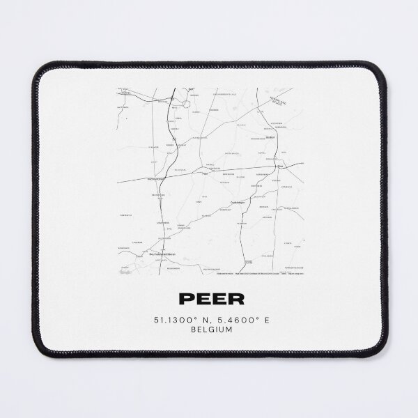 Item preview, Peer Belgium Coordinates Poster / Simple Belgian Town Map of Peer, Limburg designed and sold by RM-Journey.