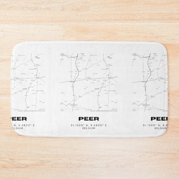 Item preview, Peer Belgium Coordinates Poster / Simple Belgian Town Map of Peer, Limburg designed and sold by RM-Journey.