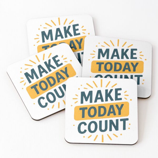 Item preview, Motivational Quote Make Today Count Colourful Design. designed and sold by The-T-In-Retro.