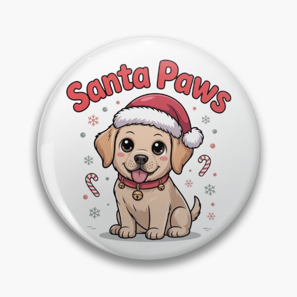 Item preview, Santa Paws – Cute Christmas Puppy in Santa Hat - Golden Retriever designed and sold by Designorado.