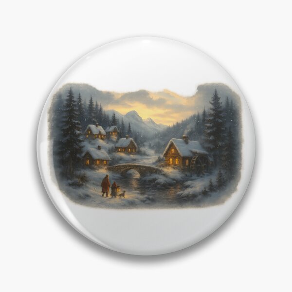 Artikelvorschau, Cozy Winterdorf Landschaft entworfen und verkauft von Dennis' Creative Corner.