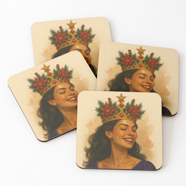 Item preview, Merry Christmas Queen – Empowering Holiday Art for Strong Women | Festive Inspirational Gift designed and sold by Quiet Power Co..
