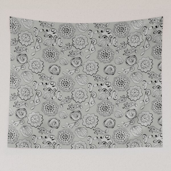 Item preview, Inky Circles Doodles Gray on Gray designed and sold by CheriesArt.