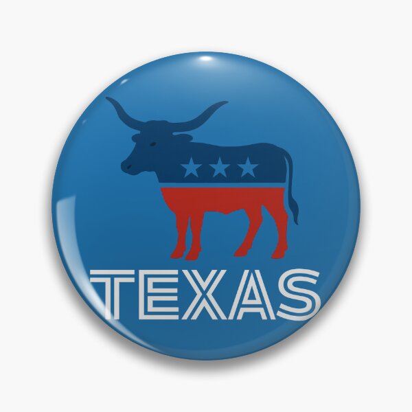 Item preview, Red and Blue Longhorn – Texas Comes First designed and sold by RollForDesignCo.
