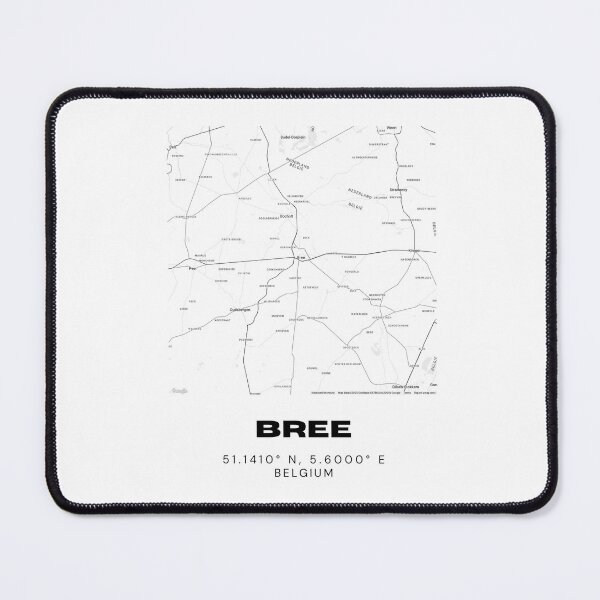 Item preview, Bree Belgium Coordinates Print / Vintage Bree City Name Design designed and sold by RM-Journey.
