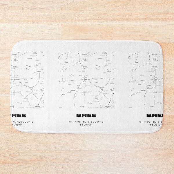 Item preview, Bree Belgium Coordinates Print / Vintage Bree City Name Design designed and sold by RM-Journey.