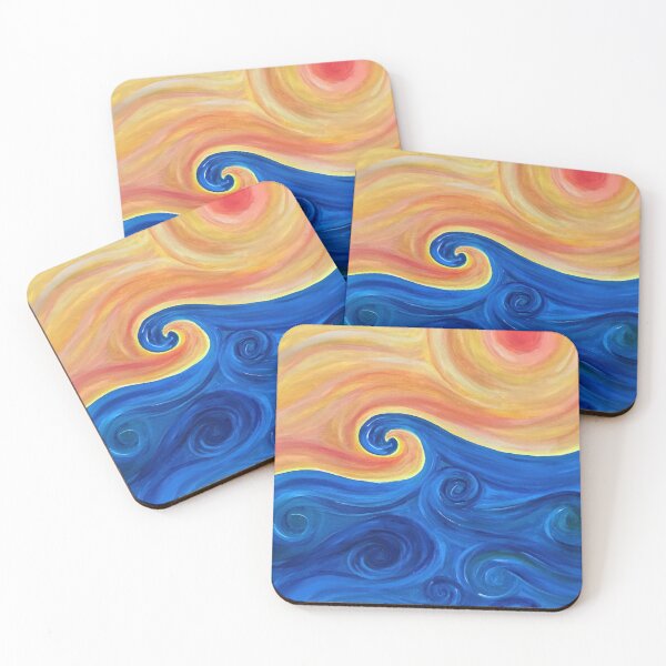 Aperçu de l'œuvre Vibrant Sun and Ocean Waves créée et vendue par Mirella-Ferri.