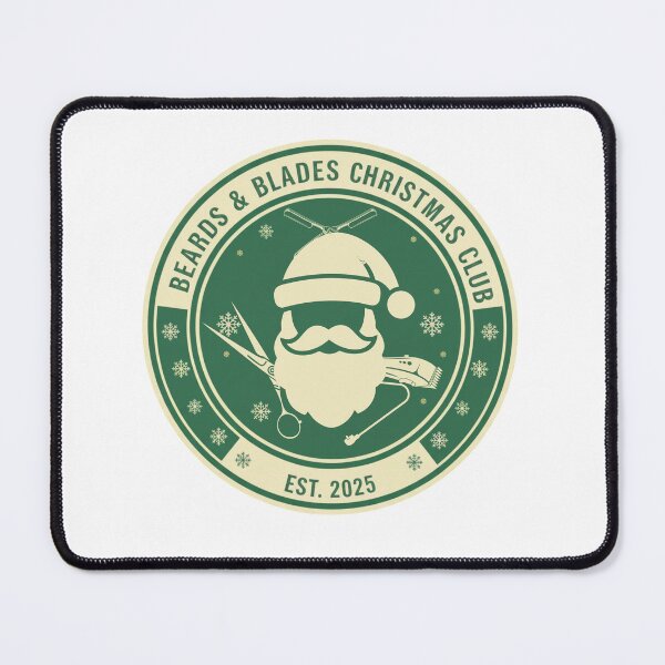 Item preview, Beards & Blades Christmas Club – Retro Barber Holiday Gift T shirt for Grooming Lovers designed and sold by chuxiedesign.