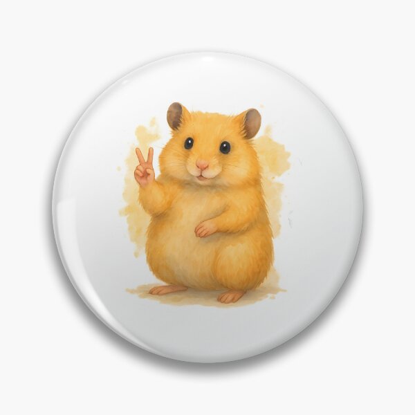 Item preview, Cheerful Hamster Peace Sign Art designed and sold by DariaOltes.