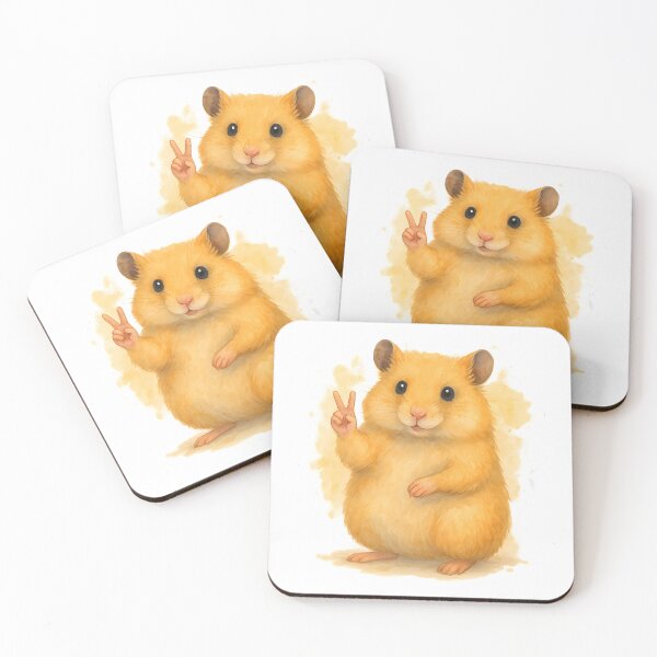 Item preview, Cheerful Hamster Peace Sign Art designed and sold by DariaOltes.