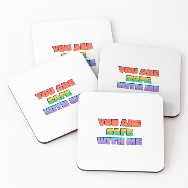 Item preview, You are safe with me - gay ally - LGBT safe space designed and sold by Inspirationmotivation.