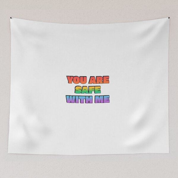 Item preview, You are safe with me - gay ally - LGBT safe space designed and sold by Inspirationmotivation.