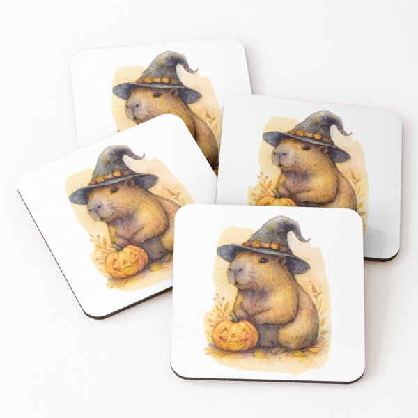 Item preview, Halloween Capybara Witch Illustration designed and sold by DariaOltes.