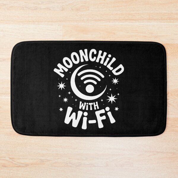 Item preview, Moonchild with Wi-Fi – Mystic Tech Vibe for Night Owls designed and sold by CalmDownZone ⭐️⭐️⭐️⭐️⭐️.