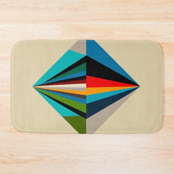 Item preview, Geometric Diamond Fine Art Poster – Modern Abstract Blue & Green Wall Art Print designed and sold by paulo silveira.