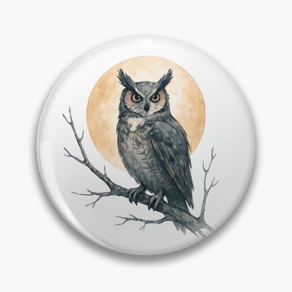 Item preview, Eagle owl, owl at full moon designed and sold by Phanteom.