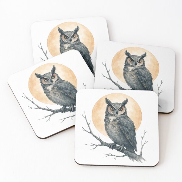 Item preview, Eagle owl, owl at full moon designed and sold by Phanteom.