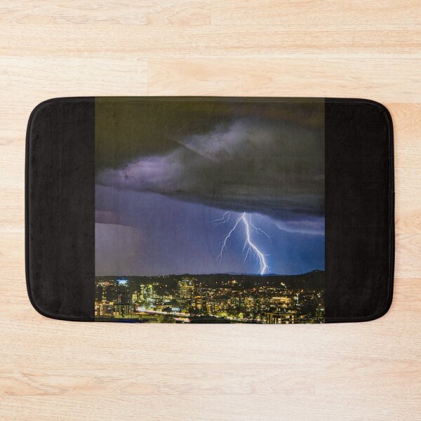 Item preview, Dramatic Lightning Over Brisbane City designed and sold by pcole123.