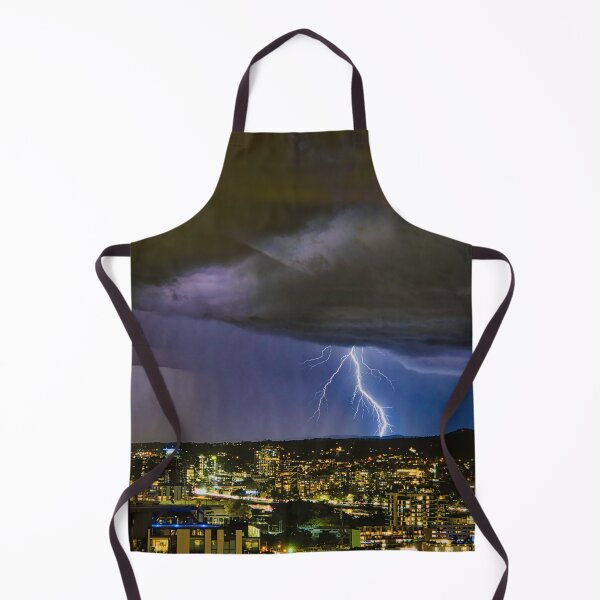 Item preview, Dramatic Lightning Over Brisbane City designed and sold by pcole123.