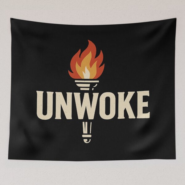 Item preview, Unwoke Liberty Torch - Pro Freedom and Human Rights designed and sold by UNK-Fatigues.