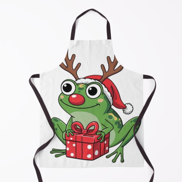 Item preview, Cute Santa Frog Reindeer Amphibian with Christmas gift designed and sold by Designorado.