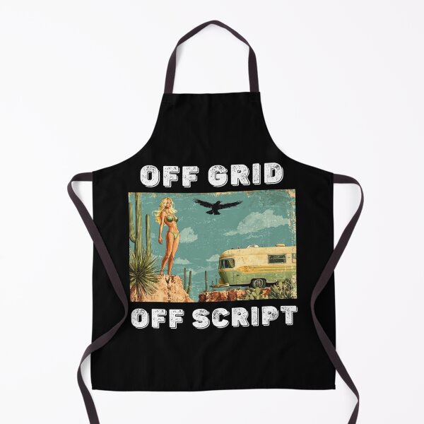 Item preview, Funny Sexy Off Grid Van Life T-shirt - Quote Off Grid Off Script , RV Life and Trailer Life Bold Retro Tee designed and sold by Psychoactive Circus Merch.