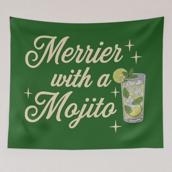 Item preview, Merrier With Mojito - Cocktail Christmas design designed and sold by Pjotre7.