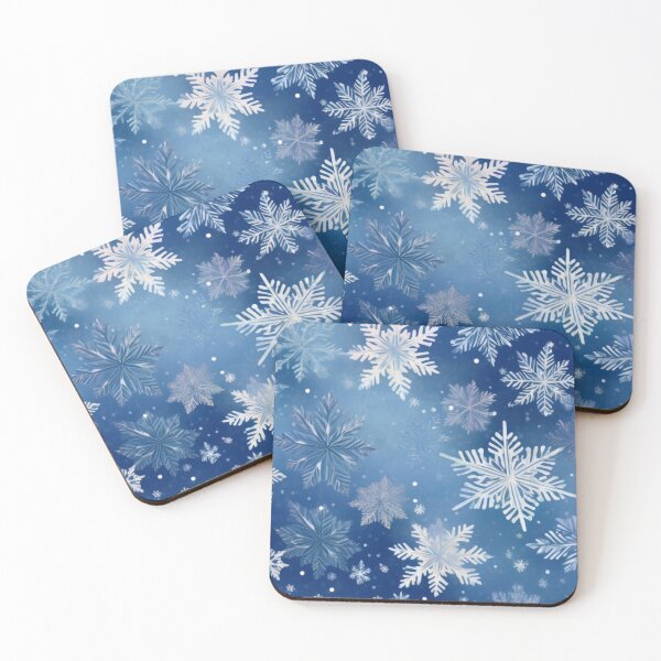 Item preview, Snowflake Sparkle on Winter Blue designed and sold by PEACELOVERSART.