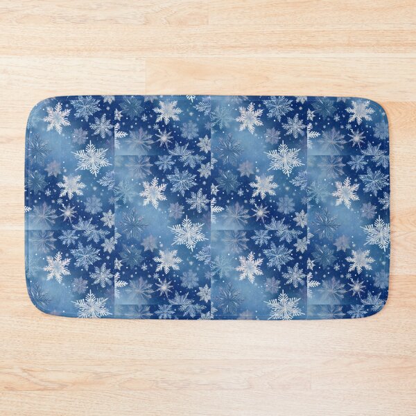 Item preview, Snowflake Sparkle on Winter Blue designed and sold by PEACELOVERSART.