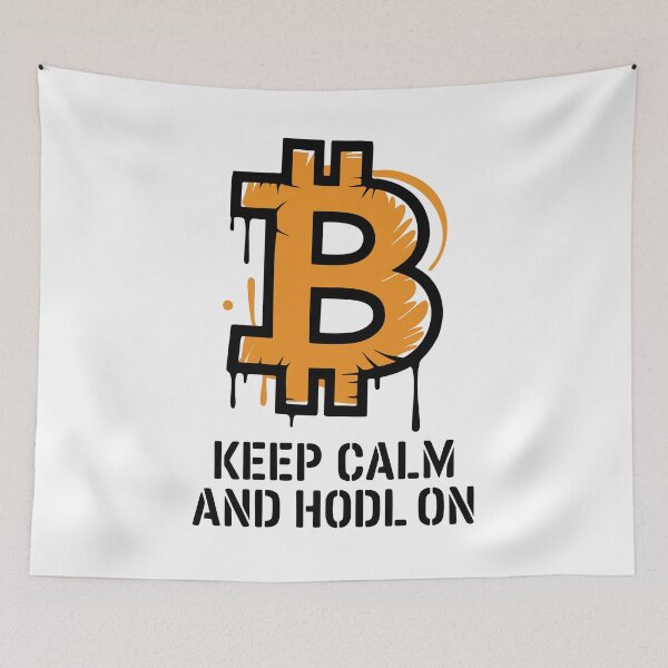 Item preview, Keep Calm HODL Bitcoin - Street Art Crypto designed and sold by cabana.space.
