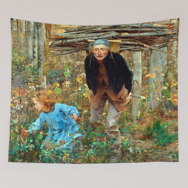 Item preview, The Wood Gatherer - Jules Bastien-Lepage designed and sold by Jon-Baran.