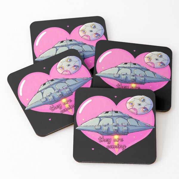 Item preview, “Heart‑Field UFO Chibi Logo” designed and sold by zheworkstudio.