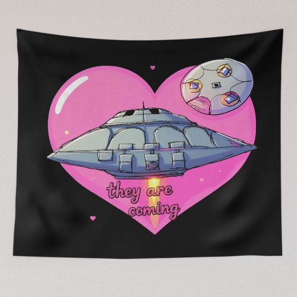 Item preview, “Heart‑Field UFO Chibi Logo” designed and sold by zheworkstudio.