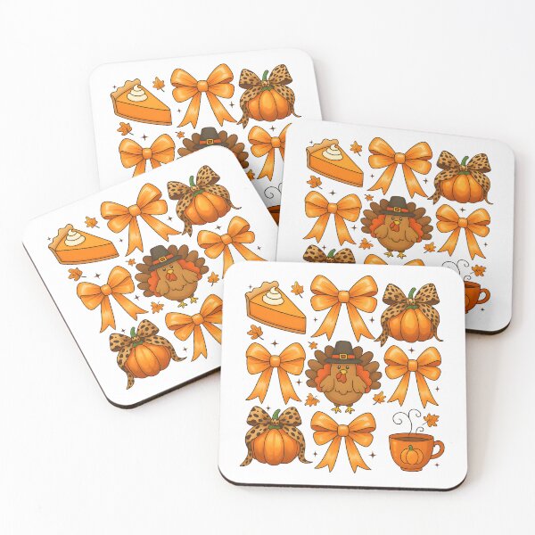 Item preview, Cute Coquette Bows Turkey Pumpkin Pie designed and sold by stephenflashart.