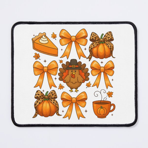 Item preview, Cute Coquette Bows Turkey Pumpkin Pie designed and sold by stephenflashart.