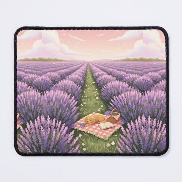 Item preview, Golden Retriever in Lavender Field designed and sold by Cherry Dreams.