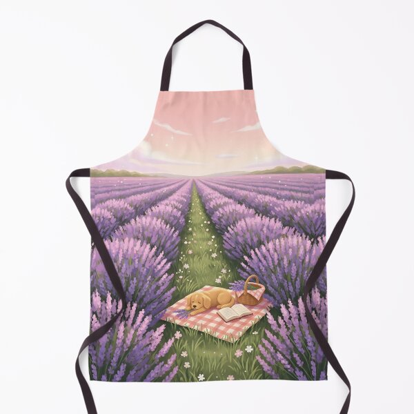 Item preview, Golden Retriever in Lavender Field designed and sold by Cherry Dreams.