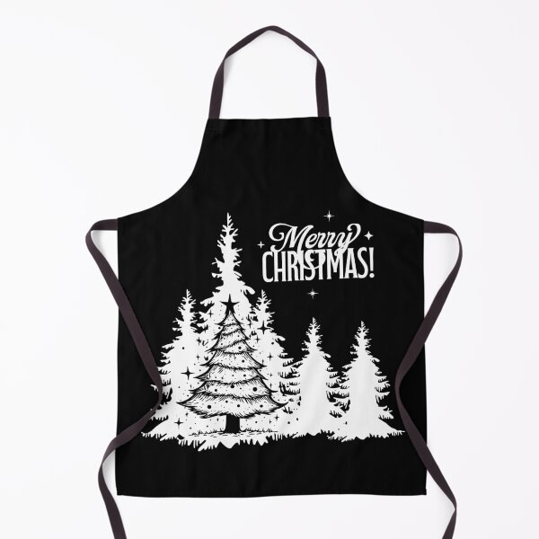 Item preview, Retro Black and White Christmas Tree Forest designed and sold by ArtStudiobyIta.