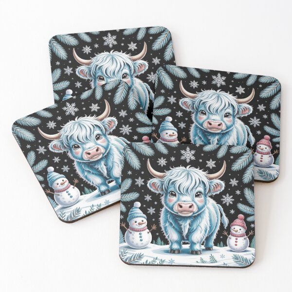 Item preview, Winter Highland Cow Magic designed and sold by SoftStyleStudio ⭐⭐⭐.