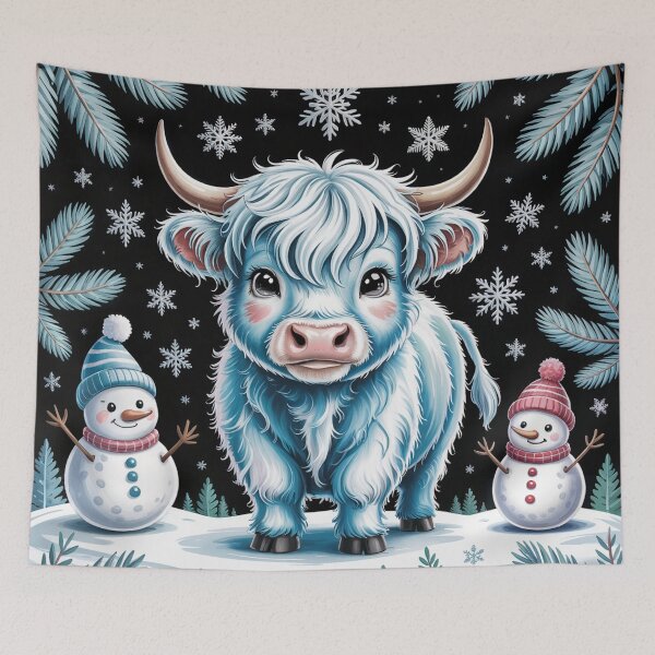 Item preview, Winter Highland Cow Magic designed and sold by SoftStyleStudio ⭐⭐⭐.