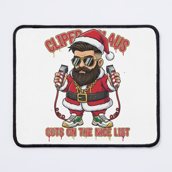 Item preview, Clipper Claus – Cuts on the Nice List | Funny Barber Christmas T-Shirt designed and sold by chuxiedesign.