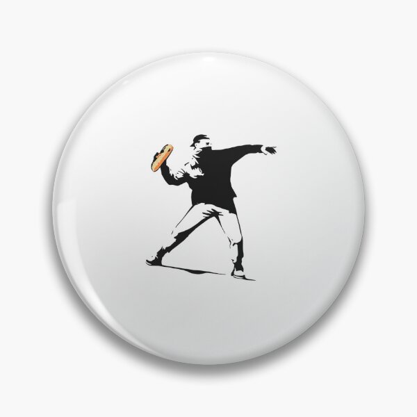 Item preview, Banksy Inspired Sandwich Thrower ,Turn the Volume Up ,Funny Food Parody Design ,Modern Minimalist Streetwear Style designed and sold by shopmionmion.
