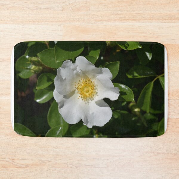 Item preview, White Rose on Dark Green Leaves designed and sold by Michaela Perryman.