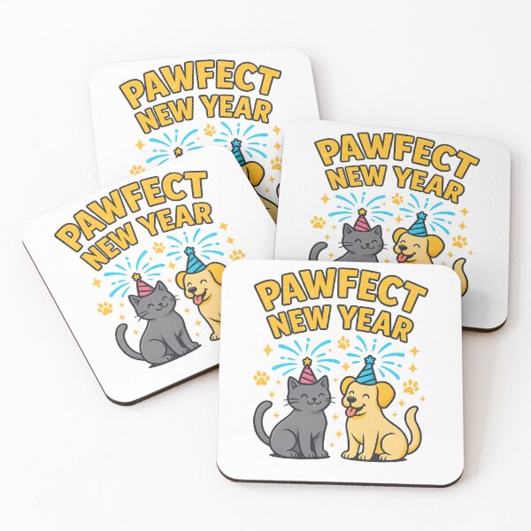 Item preview, Pawfect New Year – Cute Pet Celebration Design | Funny Cat & Dog T-Shirt for Animal Lovers designed and sold by PawverseDesigns.